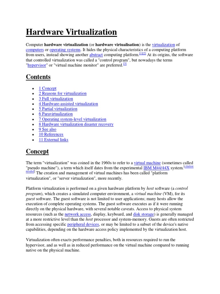 Understanding Hardware Virtualization | PDF | Virtual Machine | Digital ...