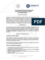 Convocatoria 2do Continuidad Estancias Posdoctorales 2014-2