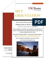 MFT Orientation Invitation 2014