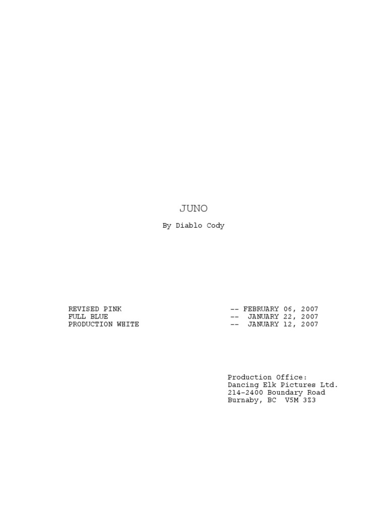 Juno Script PDF