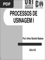 Processos de Usinagem i - Aula 03 - Geometria Da Ferramenta de Corte