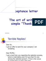 Acceptance Letters