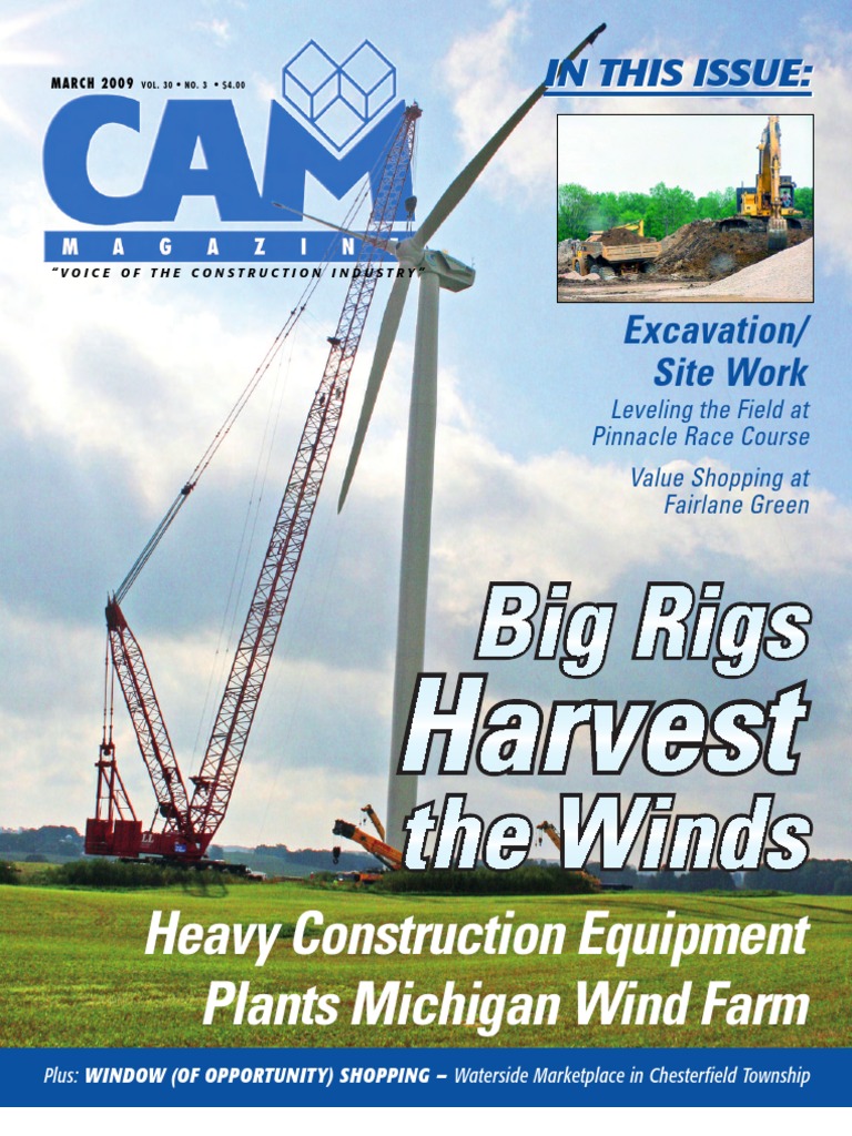 CAM Magazine March 2009, Construction Equipment, Wind Turbines ...