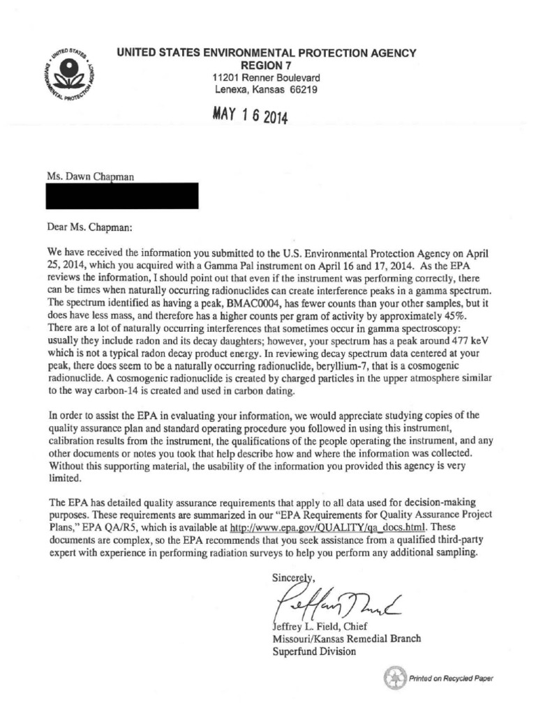 EPA Region 7 Review of Gamma Data | PDF | Science & Mathematics