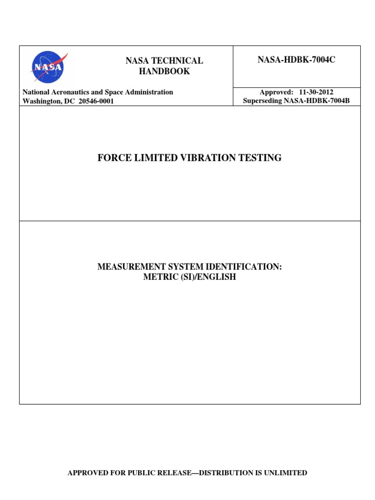 NASA-HDBK-7004C: Vibration Testing Guide | PDF | Resonance | Screw