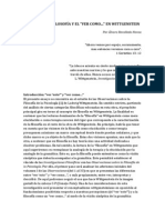 Acerca de La Filosofía y El 'Ver Como... ' en Wittgenstein. Álvaro Revolledo Novoa