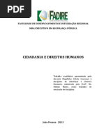 Atividade FADIRE - Cidadania e Direitos Humanos