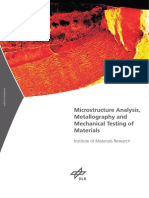 Microstructure Analysis Metallography Mechanical Testing