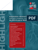 Aspectos Destacados de Las Guías de La American Heart Association de 2010 Para RCP y ACE