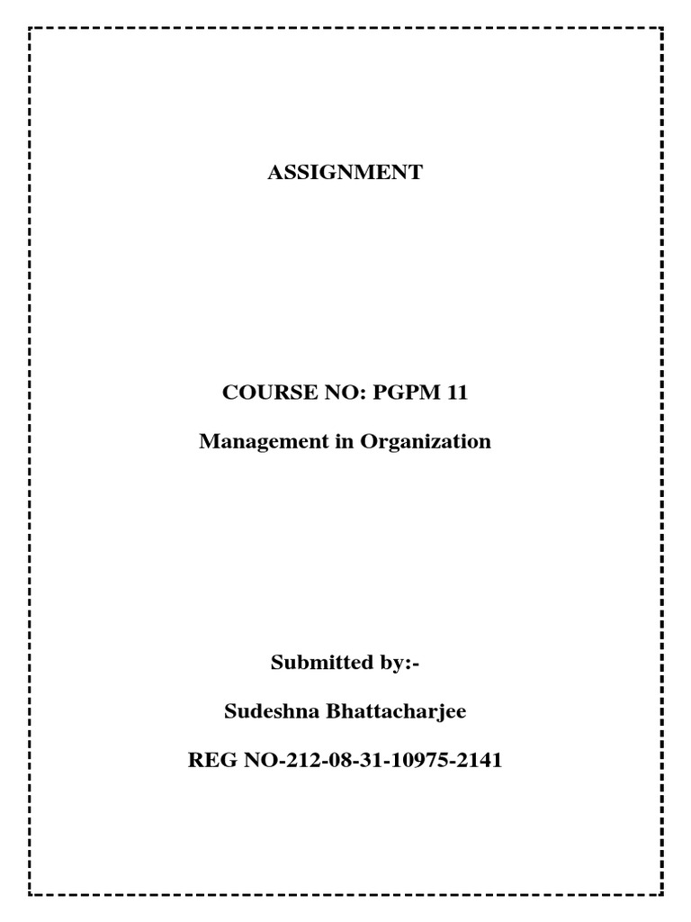 Assignment PGPM 11 | PDF