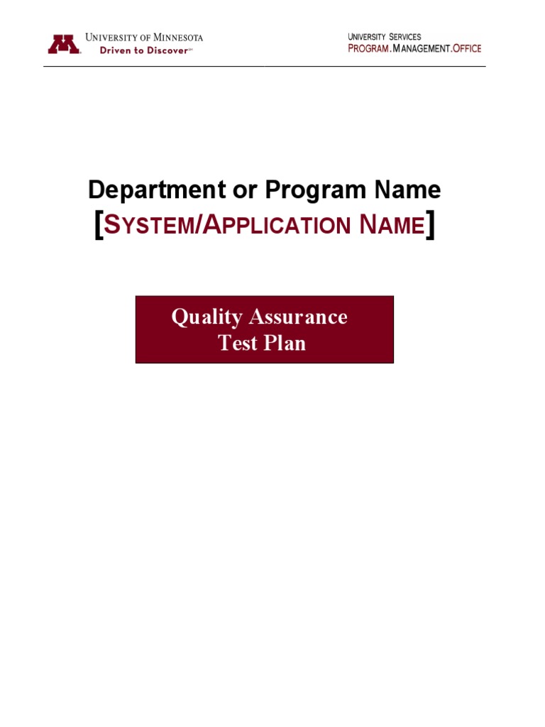 Project QA/Test Plan Template Guide | PDF