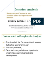 Mixed Dentition Analysis. / Orthodontic Courses by Indian Dental Academy