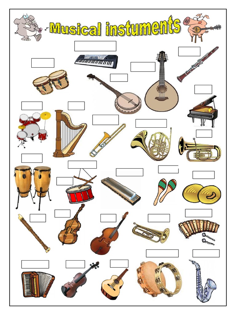 Music Instrument Worksheet