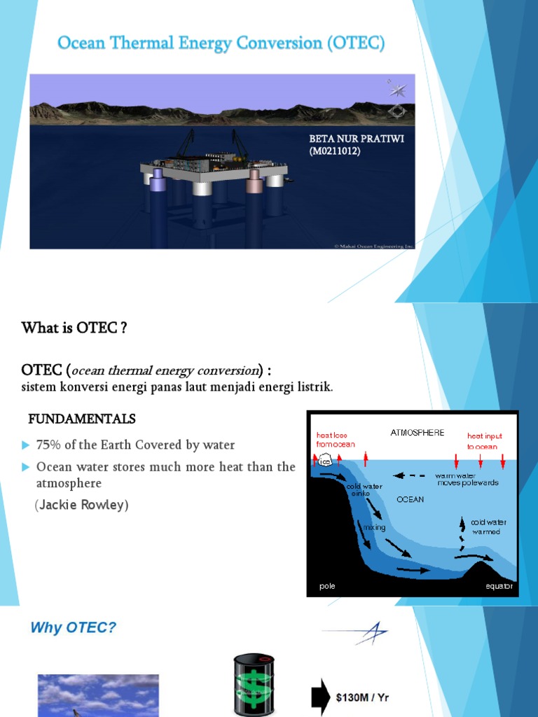 Ocean Thermal Energy Conversion (OTEC) | PDF | Heat Exchanger | Steam