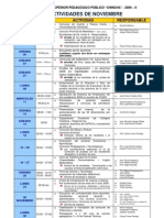 Actividades - Mes de Noviembre y Diciembre 2010