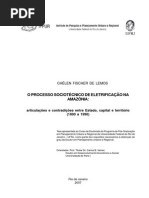 O PROCESSO SOCIOTÉCNICO DE ELETRIFICAÇÃO NA AMAZÔNIA