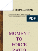 Moment To Force Ratio Final Presentation / Orthodontic Courses by Indian Dental Academy