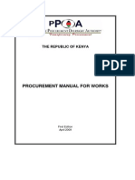 Procurement Manual For Works
