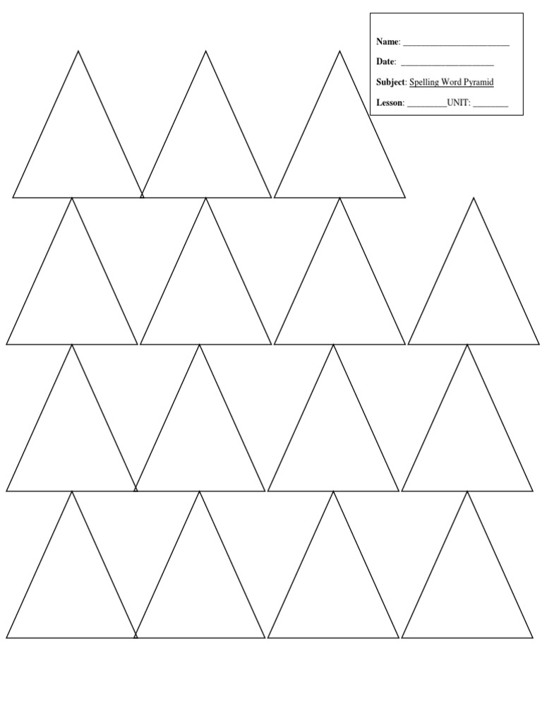 Spelling Word Pyramid Worksheet | PDF | Career & Growth