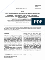 Linear and Non-Linear Analyses of Heart Rate Variability: A Minireview