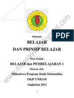 Belajar Dan Prinsip Belajar