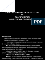 Criticisim On Modern Architecture BY Robert Venturi: (Complexity and Contradiction)
