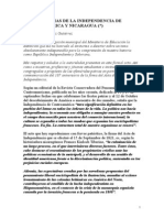 Consecuencias de La Independencia de Centroamerica y Nicaragua