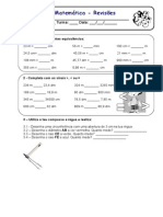 Matemática - Revisões: Nome: - Ano: - Turma: - Data