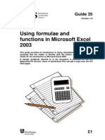 35 Excel 2003 Formulae