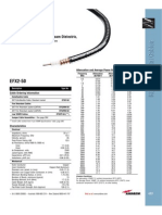 3/8" Extraflexible Foam Dielectric, EFX Series - 50-Ohm: Attenuation and Average Power Ratings