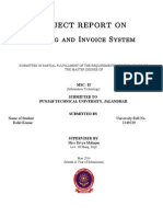 Project Report On Ebilling and Invoice System: Msc-It Submitted To Punjab Technical University, Jalandhar