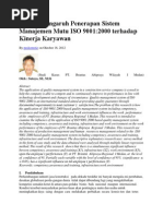 Download Analisis Pengaruh Penerapan Sistem Manajemen Mutu ISO 9001 by BudiyonoSri SN225279040 doc pdf