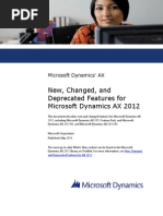 New Changed and Deprecated Features For Microsoft Dynamics AX 2012