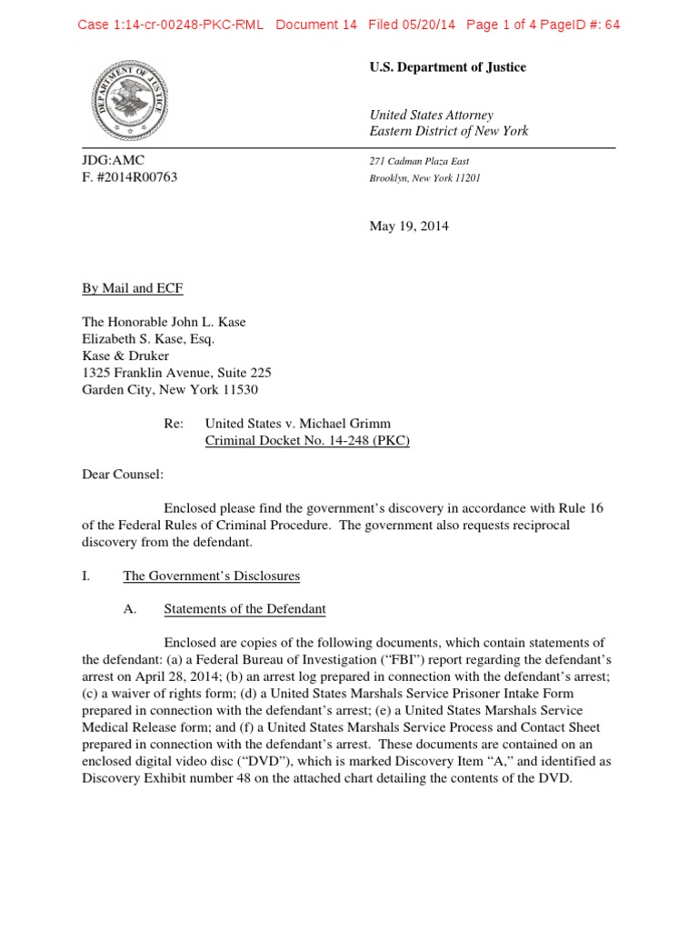 Letter to client enclosing discovery requests picture