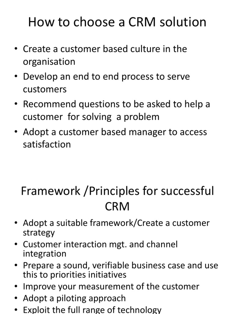 How To Choose A CRM Solution | PDF | Business