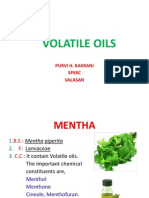 Voltile Oil Containing Drugs