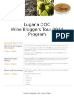 Lugana DOC Wine Bloggers Tour 2014 - Tour Program
