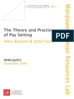 The Theory and Practice of Pay Setting: Alex Bryson & John Forth