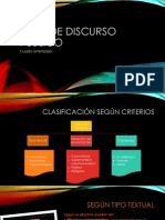 Tipos de Discurso Público Según 3 Criterios