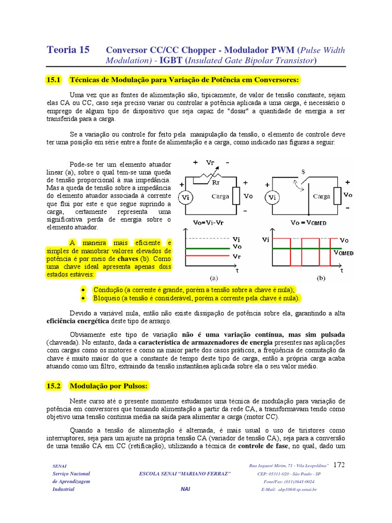 Modulação PWM em Conversores Chopper | PDF | Transistor | MOSFET