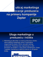 Osnovi Marketinga - Značaj I Uticaj Marketinga Na Poslovanje Preduzeća Na Primeru Kompanije Zepter