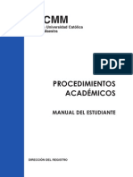 Manual Del Estudiante- Procedimientos Académicos