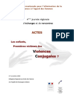 Colloque Les Enfants Premières Victimes Des Violences Conjugales PDF