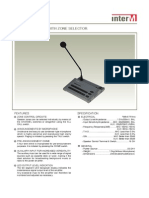 Remote amplifier with zone selector and features