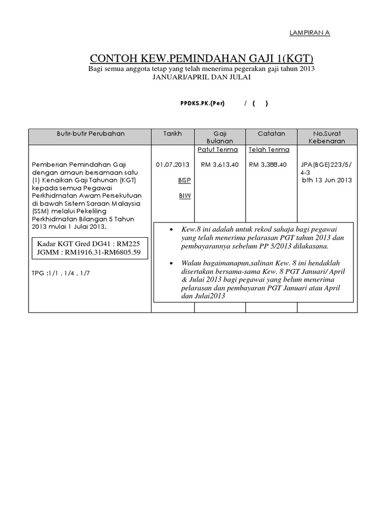 Kew.8 Pemindahan Gaji 1 KGT - Edit PPD  PDF