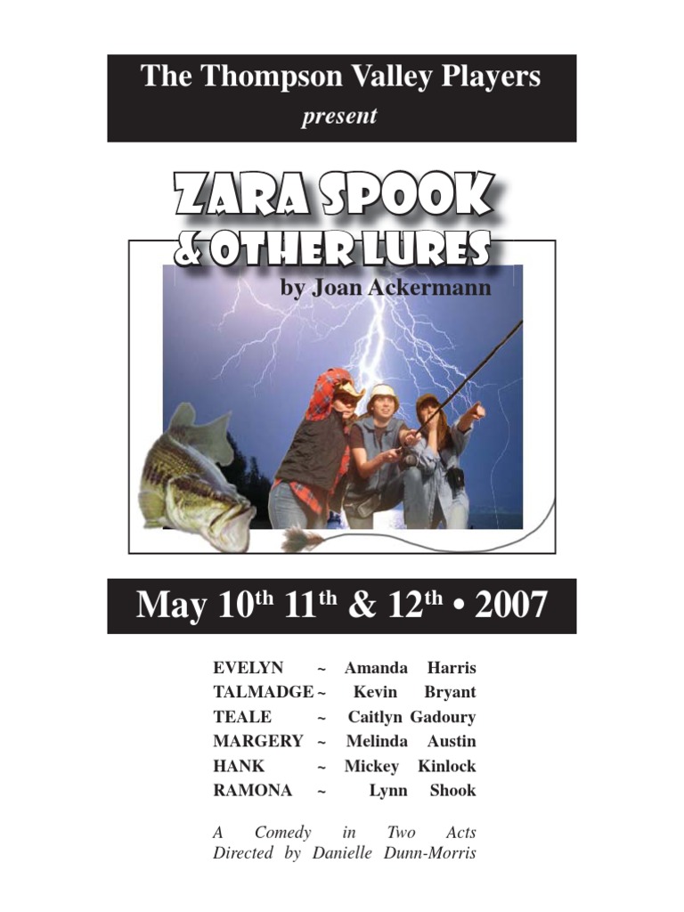 Zara Spook & Other Lures Program May2007 PDF Actor Entertainment