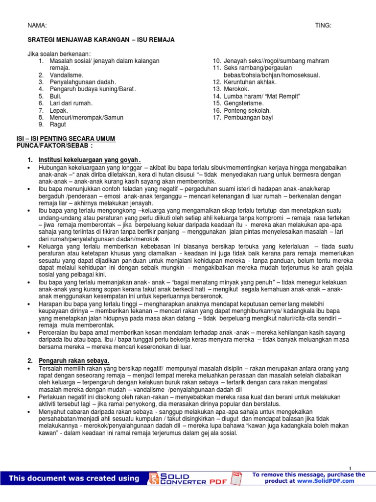 Doc Cabaran Remaja Abad Ke 21 Nur Hamidah Abdul Jabbar Academia Edu