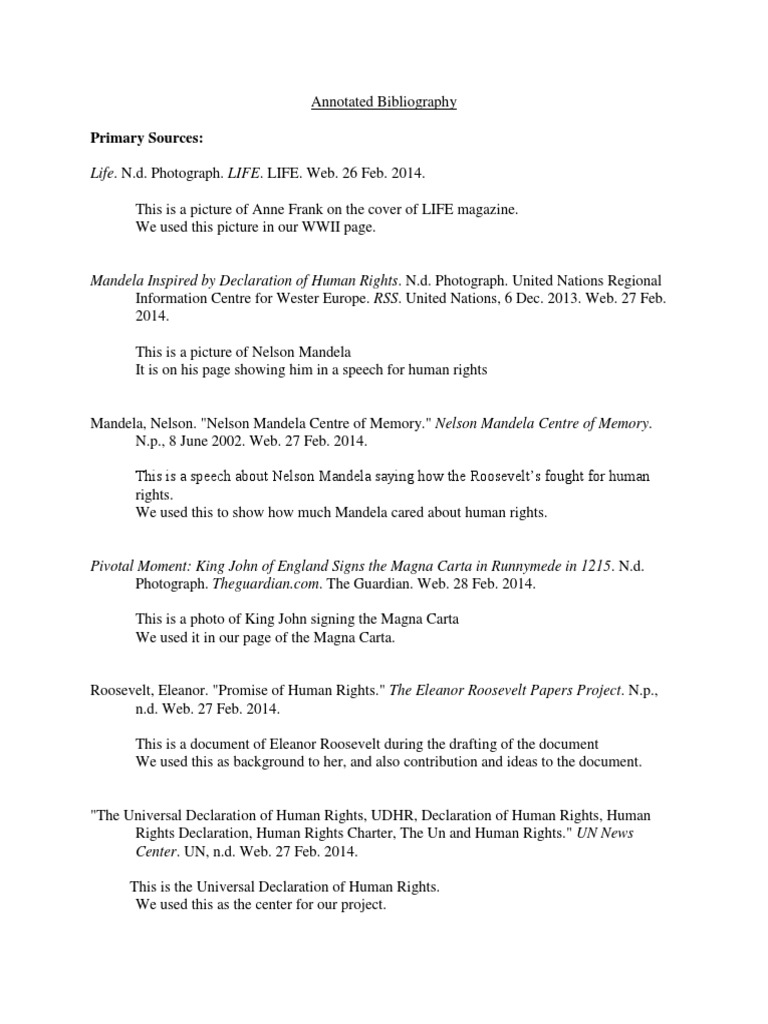 Annotated bibliography bluebook picture