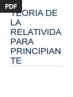 Teoria de La Relatividad Para Principiantes