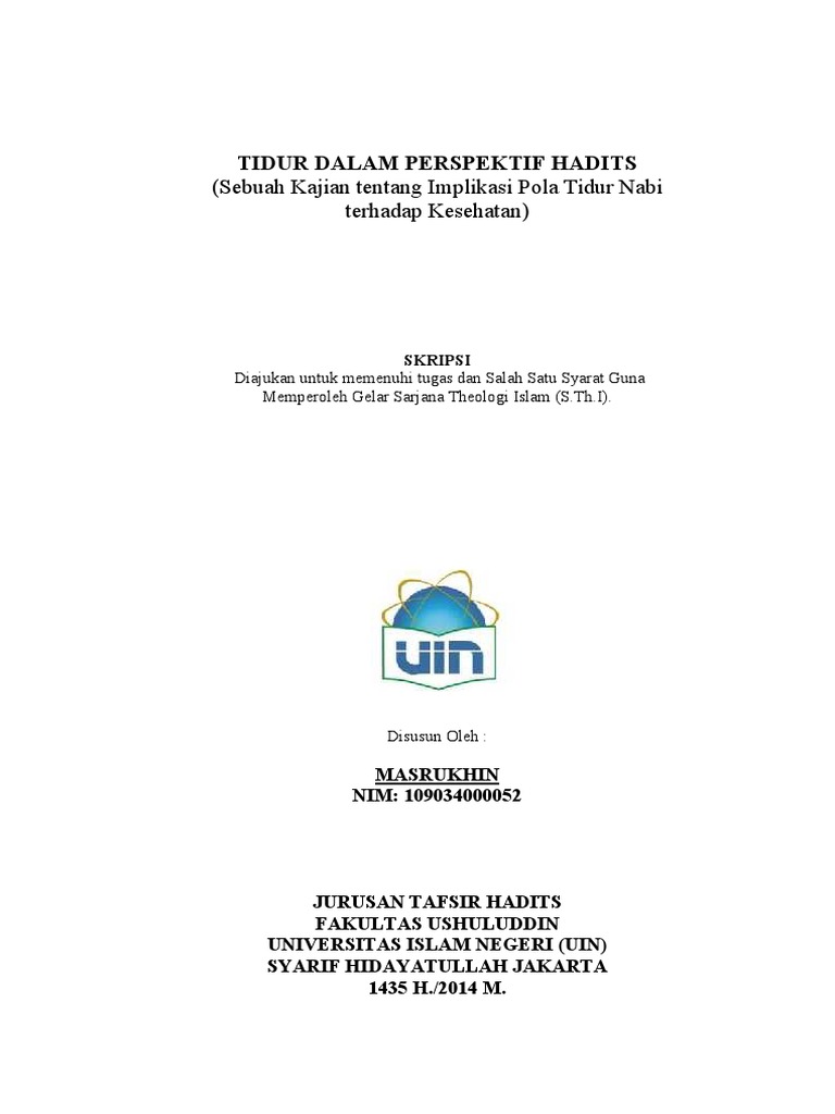 Skripsi Masrukhin 109034000052 Pdf